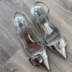 Zara Metallic Heels